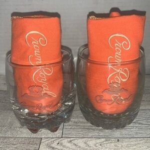 Pair of CROWN ROYAL Etched Whiskey Glasses